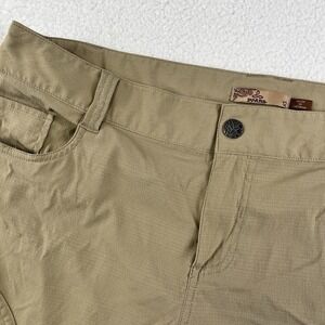 prAna Hazel Shorts Women 12 Tan Hiking Stretch Trail Nylon Cargo Outdoor Active